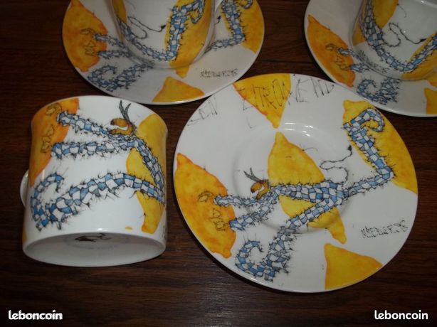 Lot De 2 Tasses Et 2 Sous-Tasses - Modèle Michael Ferner - Porcelaine Blanche - Neuf (défauts Mineurs Possibles)