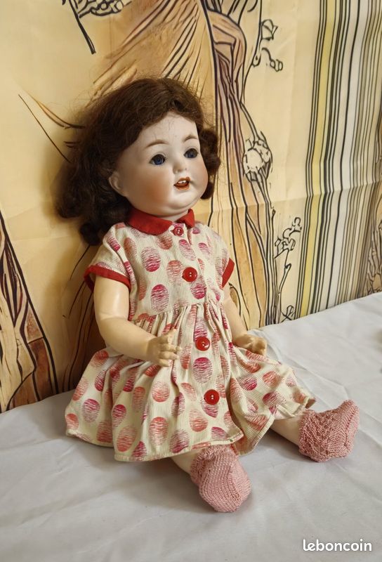 VTG Antique Heubach -köppelsdorf Doll Bisque Head Composition Body 1920s Germany Mold 267-6/0 - UK
