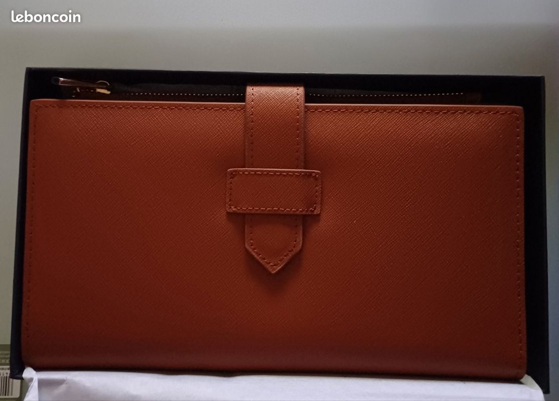 Cherloi - Portefeuille de Voyage Organisateur Passeport - Cuir Saffiano - Neuf (image 1)