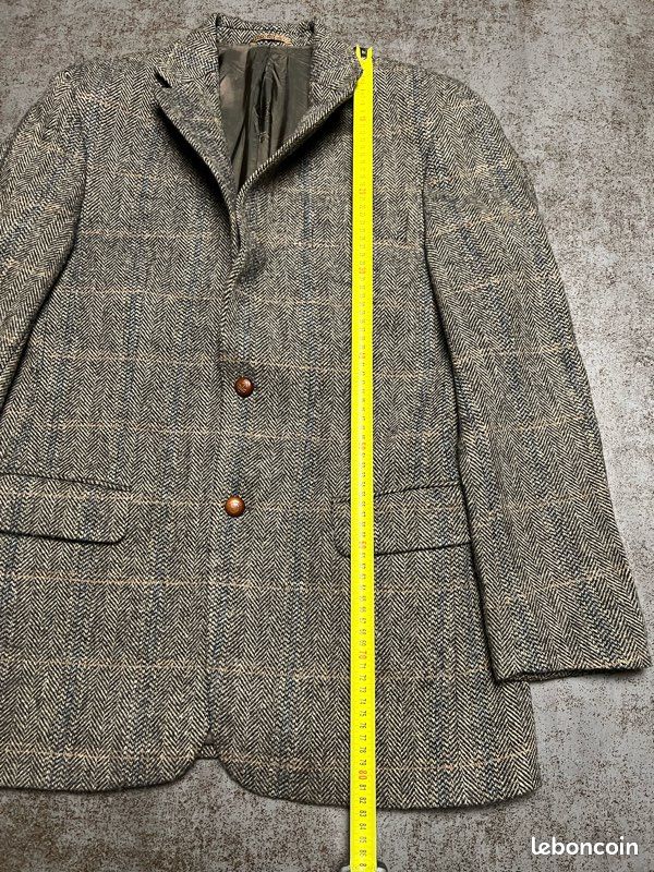 Costume Tweed a Carreau Beige - Taille 36