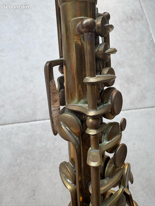Saxophone Soprano Droit Ancien Couesnon & Cie Monopole 1924 - Instrument de Musique Vintage à Restaurer (image 13)