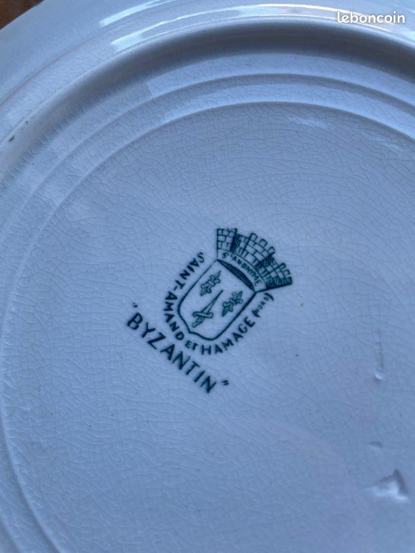 Lot de quatre assiettes creuses - Saint-Amand et Hamage - Byzantin (image 5)
