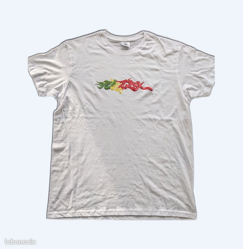 T-shirt neuf 100% coton blanc floqué "Portugal" (image 1)