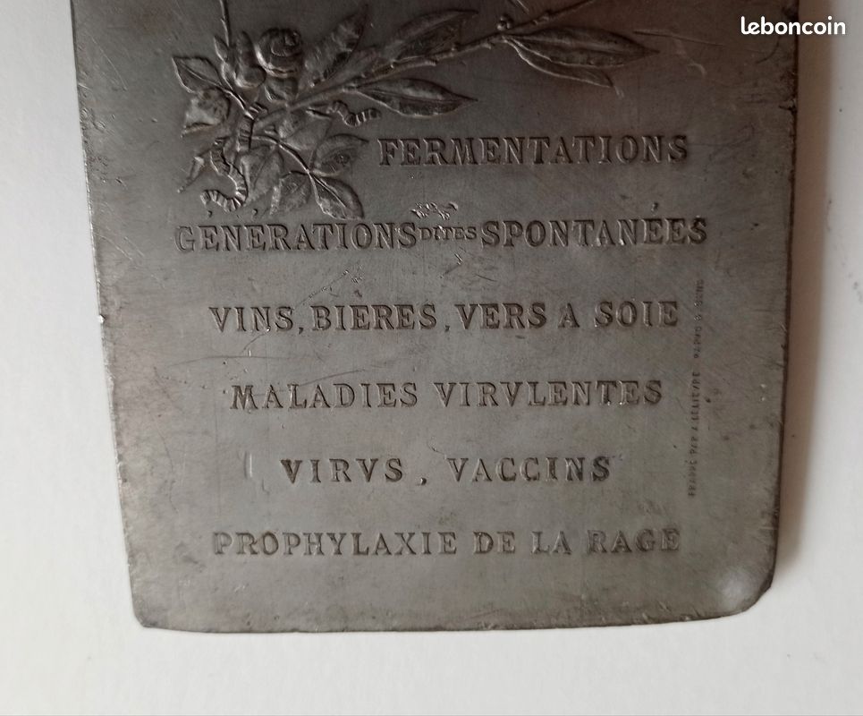 Plaquette moulage en plomb Louis Pasteur - Collection
