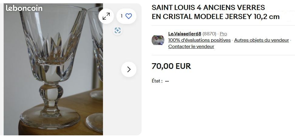24 Verres Saint Louis "Jersey" (image 3)