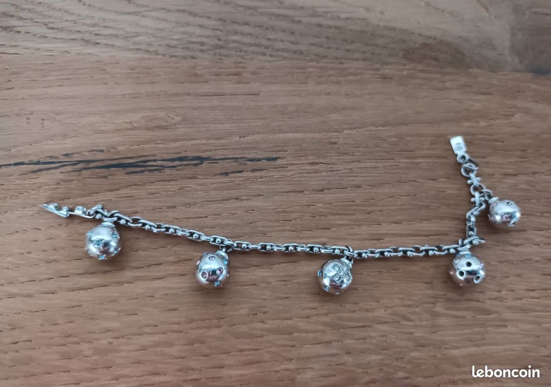 Luxenter Bracelet en argent 925 avec zircons multicolores finis en or jaune 18K - Tahu - Multicolore - 99.90