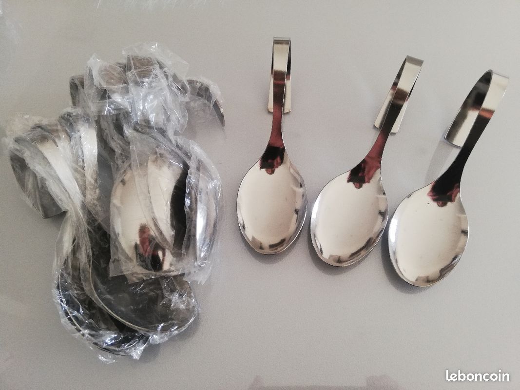 Cuillères inox apéritifs lot de 12 (image 1)