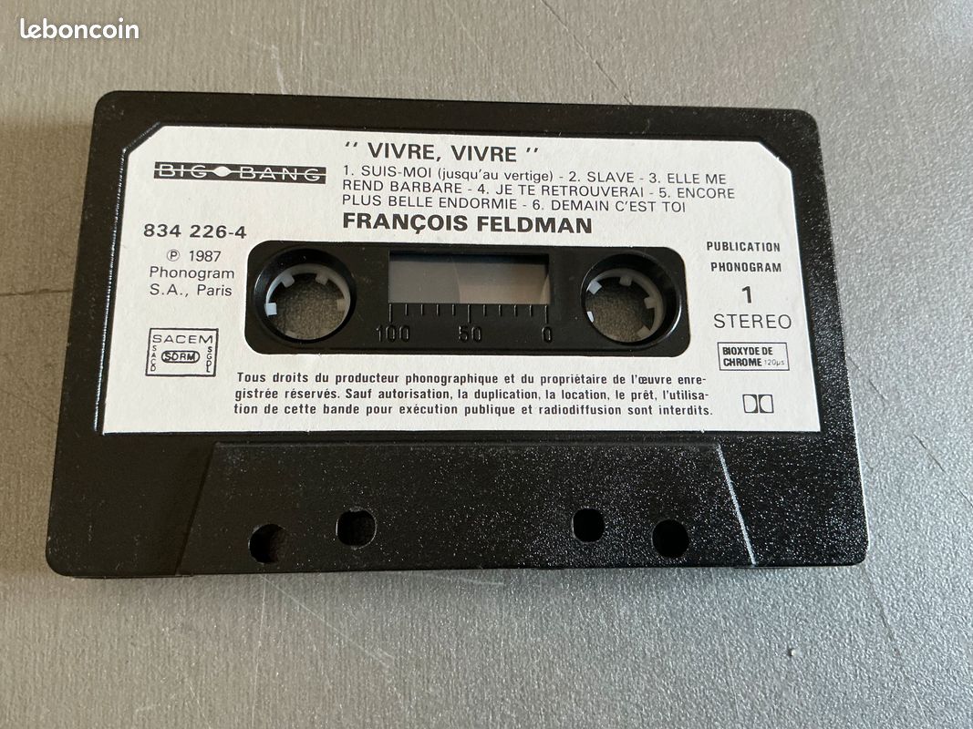 💿 Cassette audio François Feldman – Vivre Vivre 🎧 (image 4)