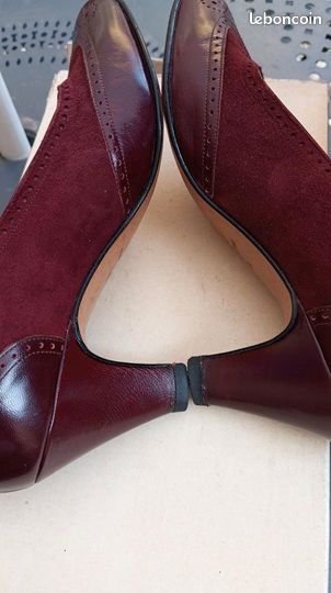 Magnifiques escarpins tout cuir T 34.5 (image 6)