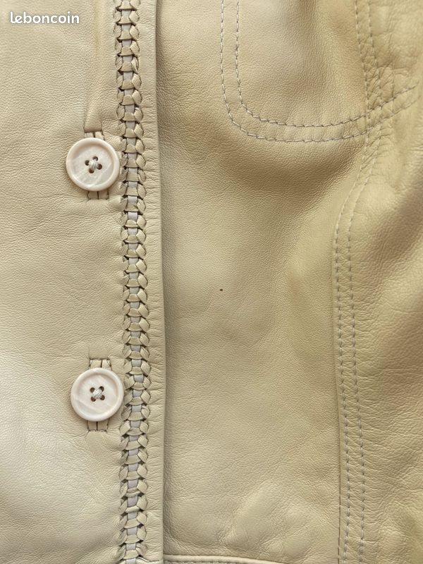 Veste en cuir femme T 36 (image 4)