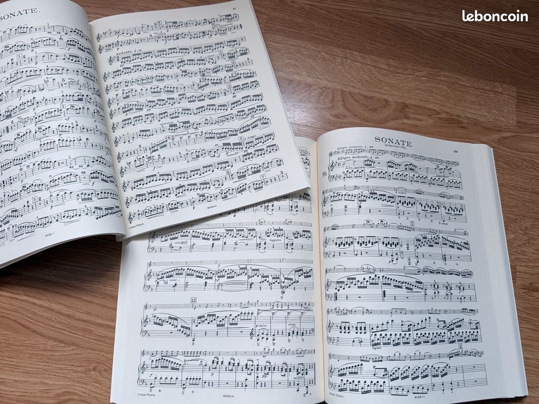 Lot De 3 Partitions Classiques – Livre De Partitions Mozart Pour Piano – Niveau Avancé