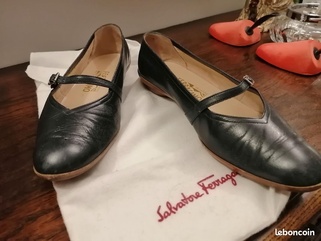 Ballerines avec bride bleu marine (image 1)