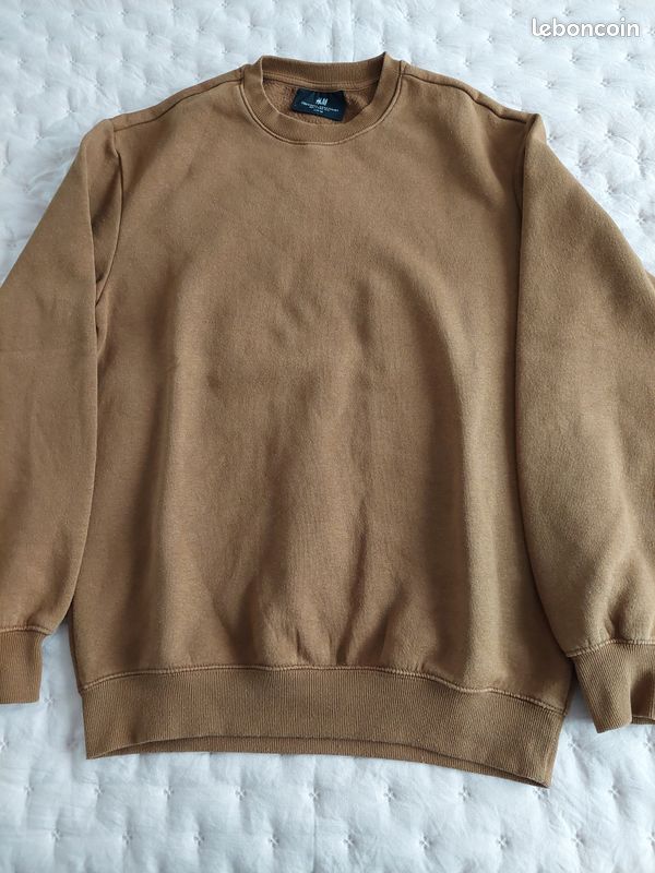 Pull H&M Maille Ouverte Marron - Taille XS, Manches Longues, Occasion Très Bon état