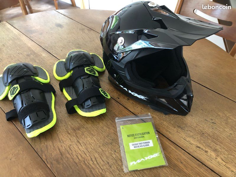 Casque MAXXE KID Tout terrain + Protège tibia (image 2)