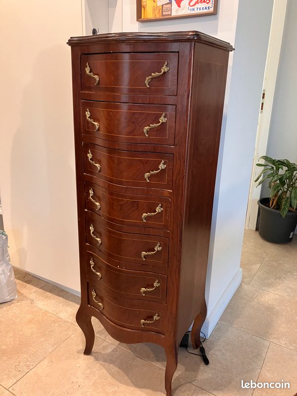 Semainier bois style Louis XV meuble rangement (image 2)