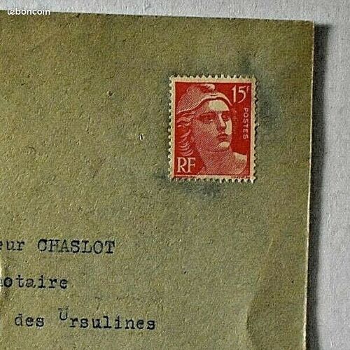 15 francs sur pli - Marianne de Gandon - Non Oblitéré (image 3)