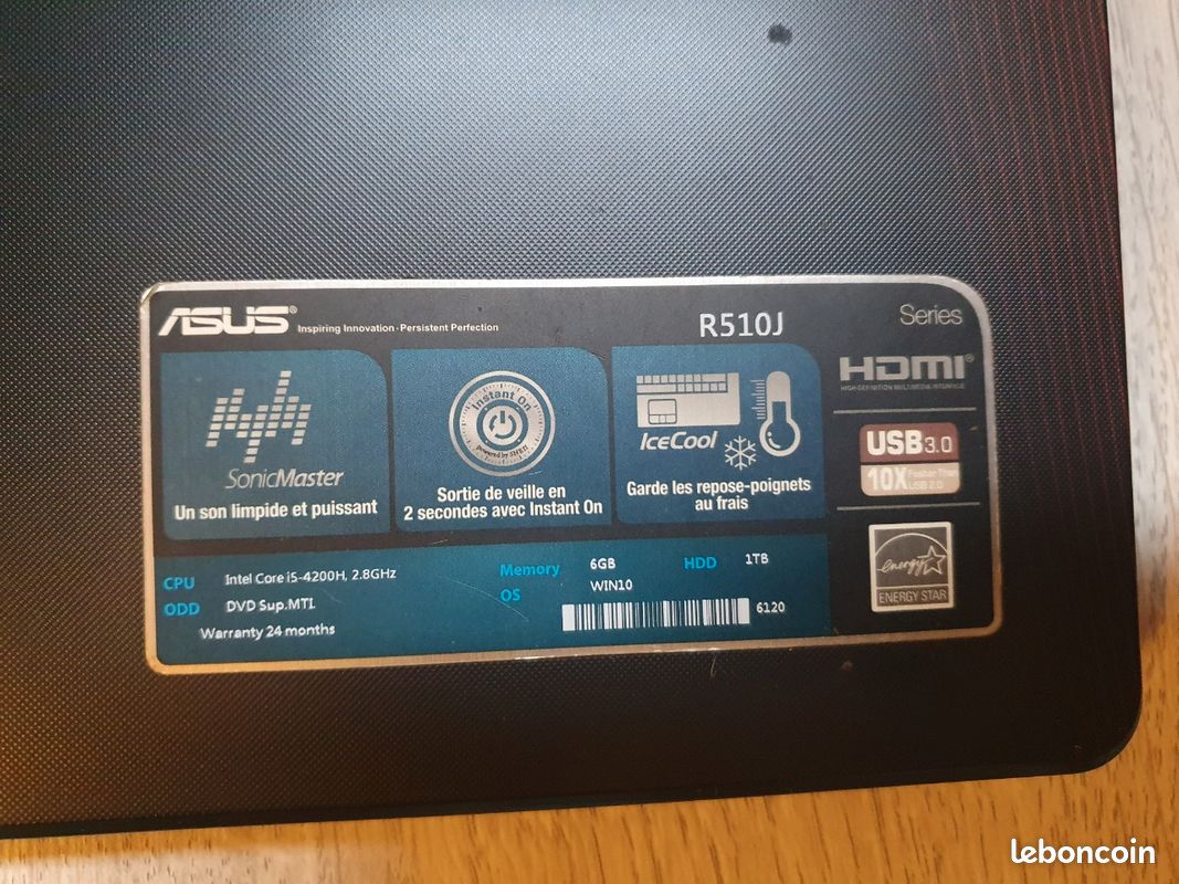 Ordinateur portable Asus R510J (image 3)