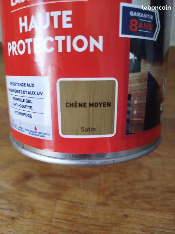 Lasure bois chêne moyen 0,75 L satin EVALUX (image 3)