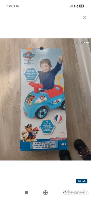 Porteur voiture enfants Patpatrouille (image 4)