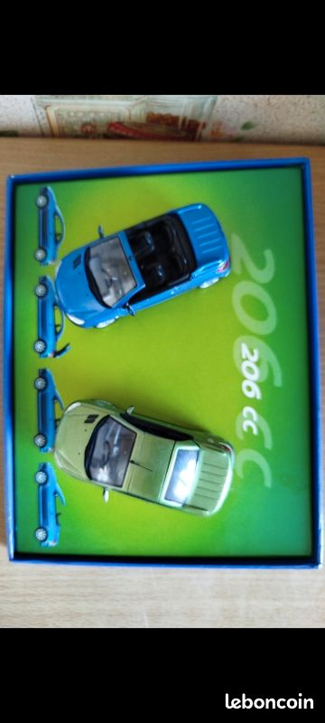 Norev 1/43 - Coffret 2 Peugeot 206 CC (Bleue Et Verte) - Occasion Boîte