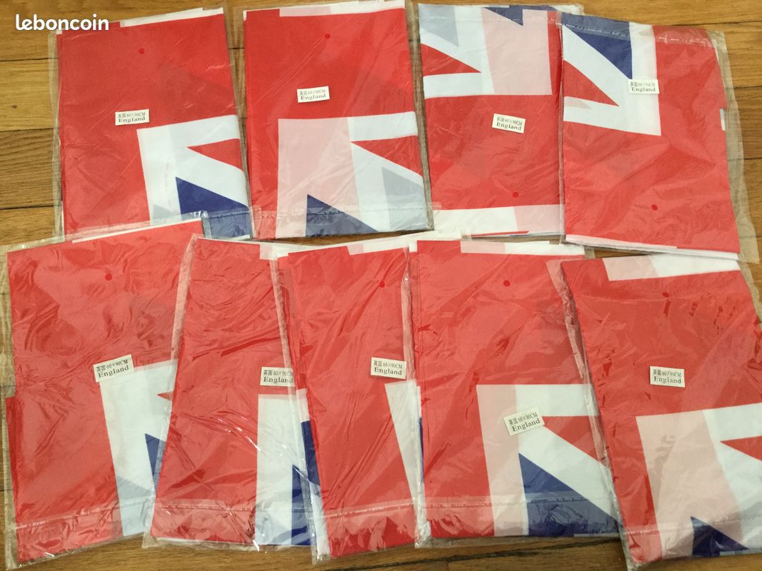 Lot de 9 drapeaux Grande-Bretagne Royaume-Uni 60*90 (image 1)