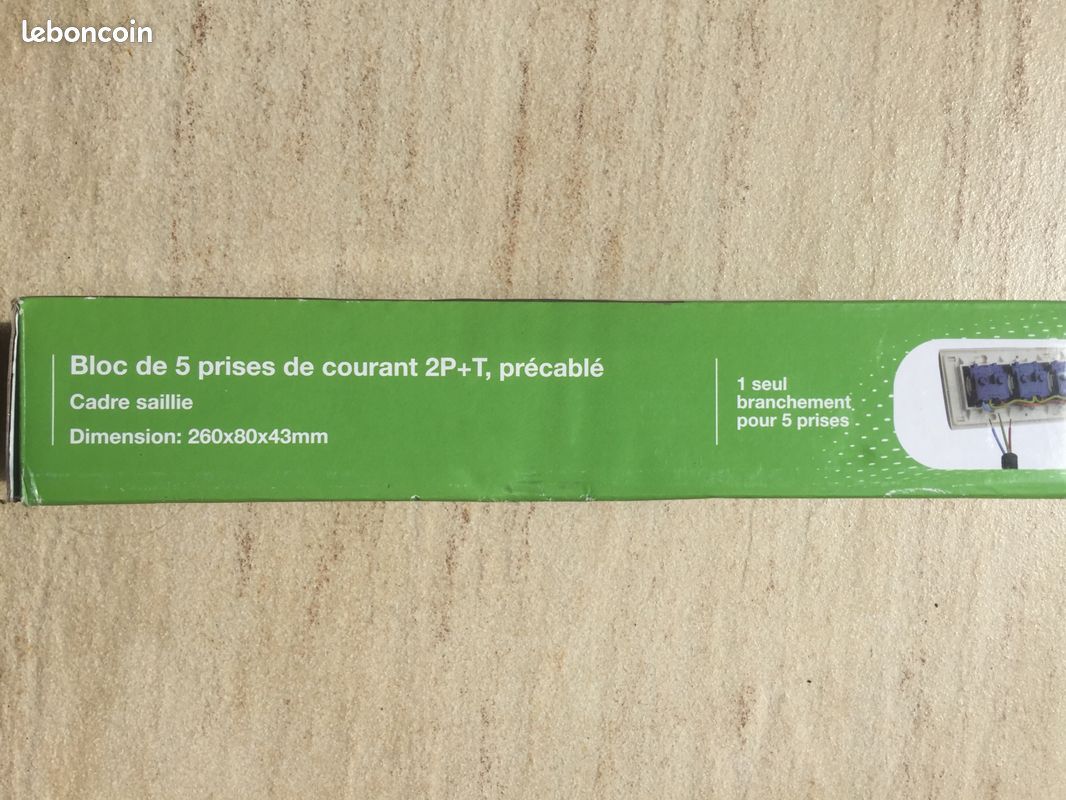 BLOC 5 PRISES SAILLIE ou CREDENCE PRECABLEES X 2 (image 3)