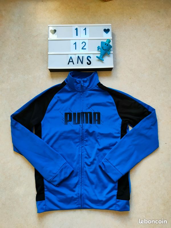 Veste Puma bleue et noire – 11/12 ans (image 1)