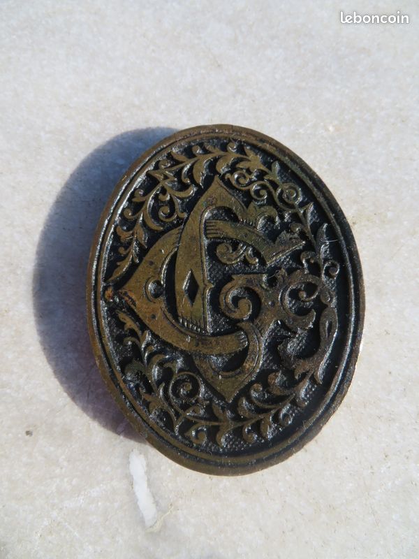 Ancienne Entrée De Serrure Pour Coffre-fort 19ème Siècle - Bronze - Déco Industrielle