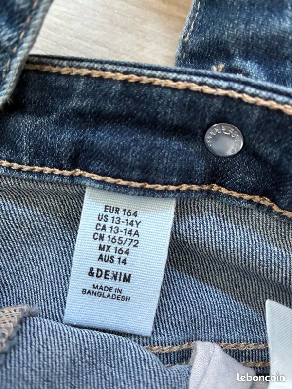 Salopette jean H&M fille 13-14 ans Vêtements