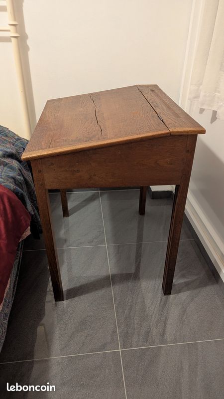 Bureau d'écolier en bois (image 4)