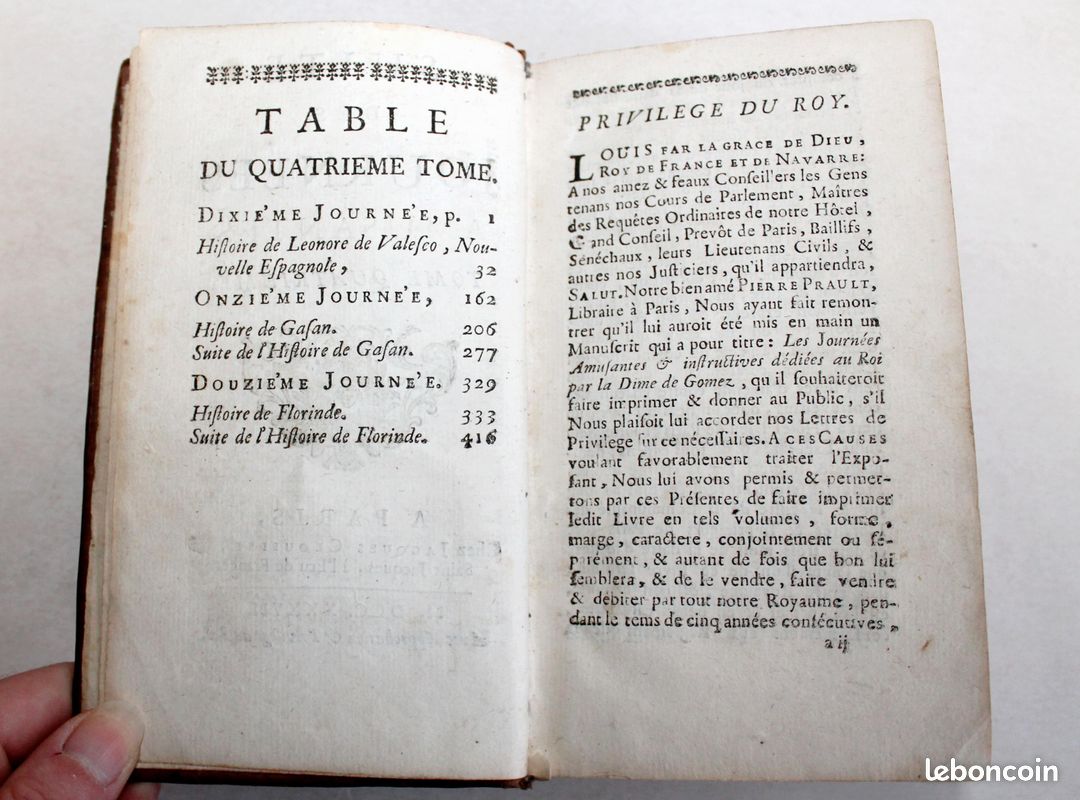 SUITE DES JOURNEES AMUSANTES par MADAME DE GOMEZ TOME QUATRIEME 1737 CLOUSIER EDITEUR (image 3)
