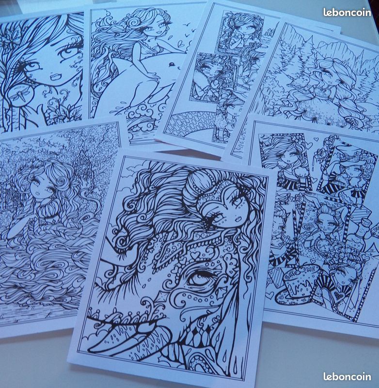 Lot coloriage Hanna Lynn (coloriage/art-therapie/dessin) 2 (image 7)