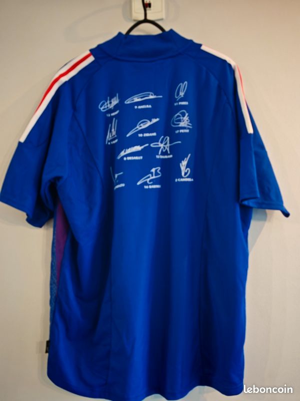 Maillot Adidas France 2002-2003 – Lizarazu – Domicile Bleu Taille XS