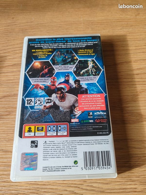 Marvel Ultimate Alliance - Jeu PSP Version PAL Française (vendeur Pro)