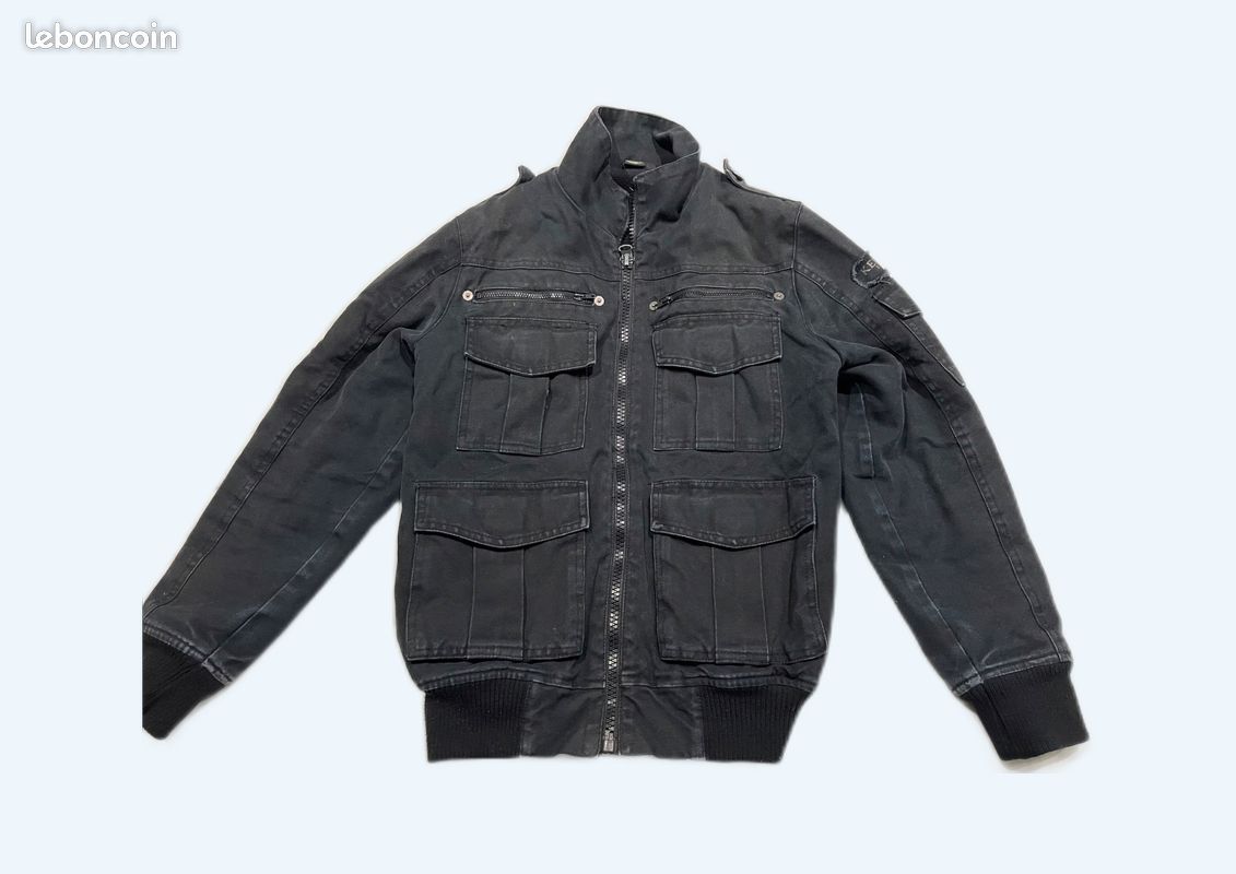 Manteau fourré polaire noir 10 ans (image 1)