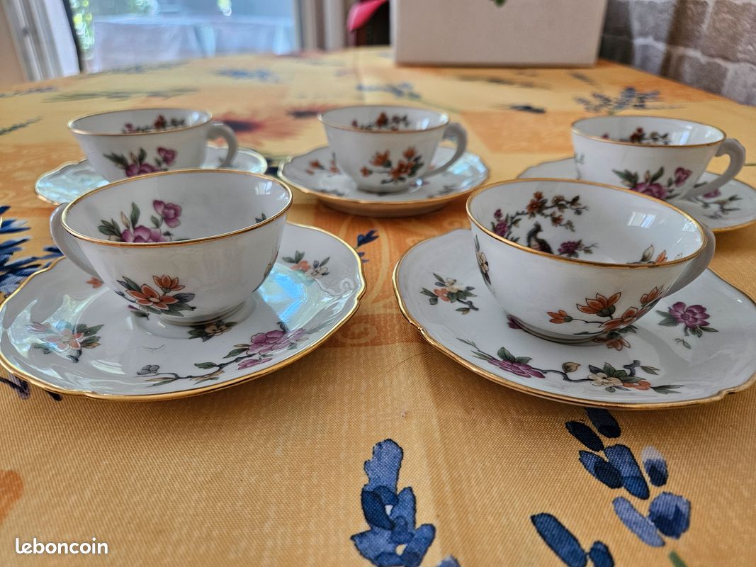 ACAR PURE ROYAL Tasses à thé en porcelaine 6 personnes 12 Pièces - Bella Home