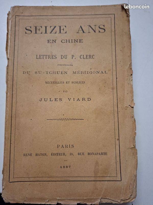 157: Mission catholique en Chine – 16 ans de lettres du P. Clerc, Su-Tchuen, 1887 (image 1)