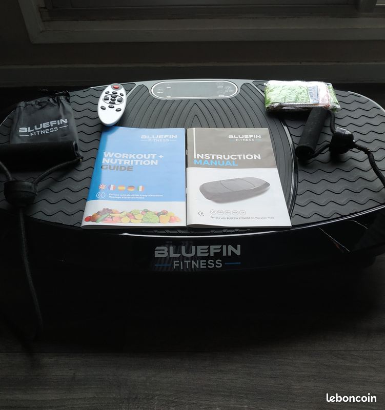 Plateforme Vibrante Oscillante Bluefin Fitness 3D | Double Moteur | Bluetooth | Bandes Résistance | 180 Niveaux