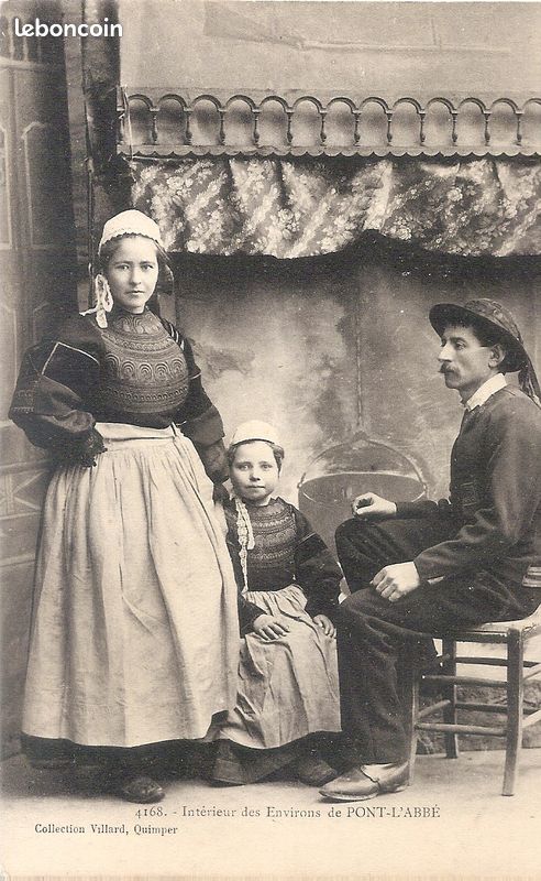 Carte Postale Ancienne – Mariés De Pont-l'Abbé – Costume Traditionnel Breton – Circa 1916