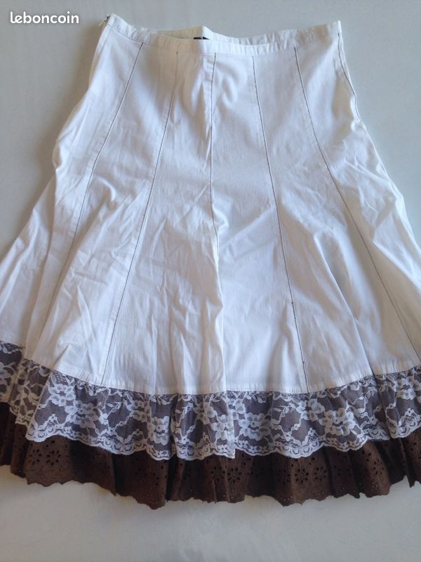 Jupe blanche avec dentelle Taille 38 (image 2)