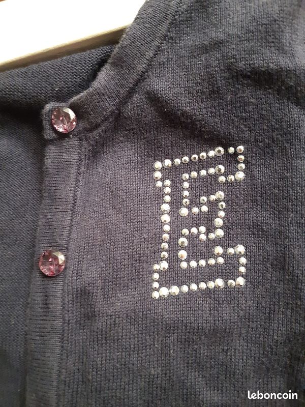 Gilet en coton bleu marine Esprit T10-11 (image 2)