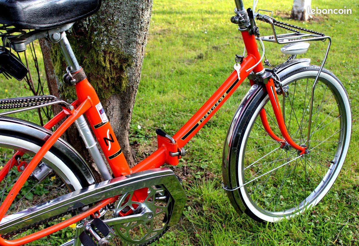 CADRE VELO CYCLES PEUGEOT NS NOUVEAU STYLE 2200389 70's ORANGE VINTAGE
