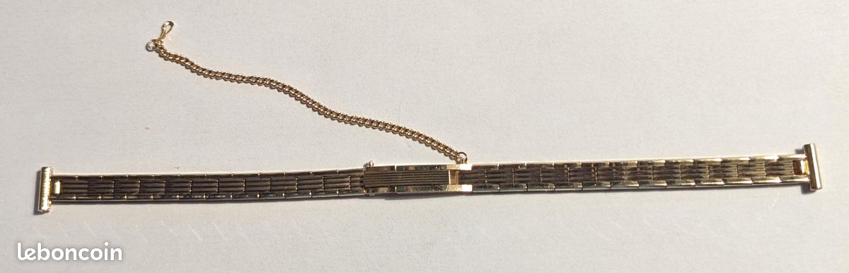 Bracelet De Montre Plaque Or Ancien Pour Femme - Vintage - Occasion