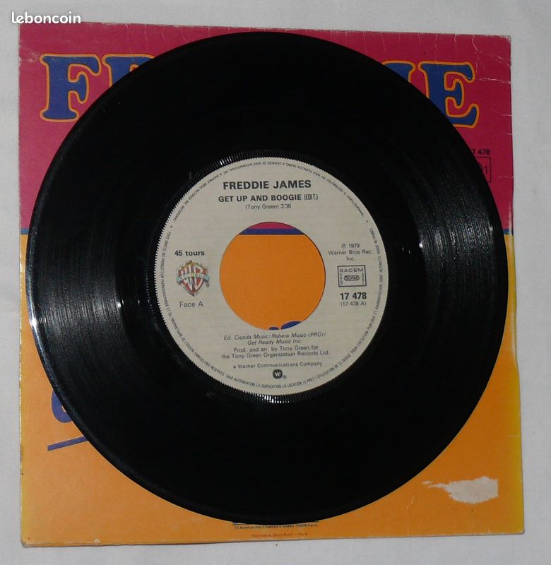Freddie James / Get up and boogie (disque vinyle 45T) (image 3)