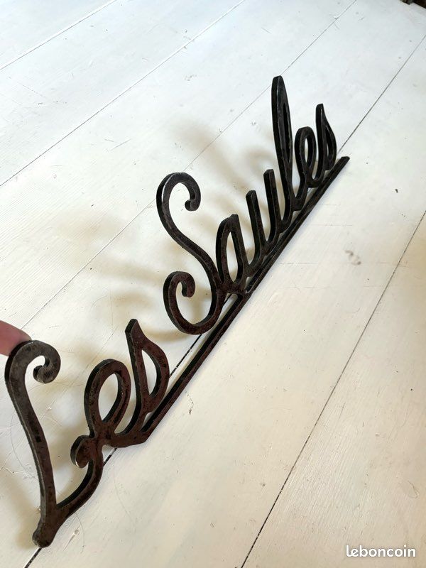 Ancienne plaque enseigne de villa maison Les Saules (image 3)
