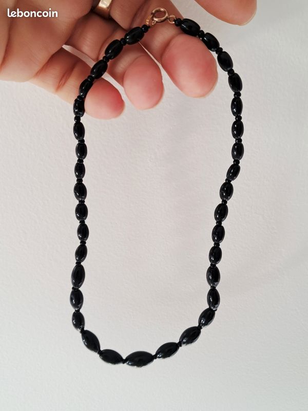 Gros Collier Vintage en Pierres Naturelles - Bijou Ancien Rétro