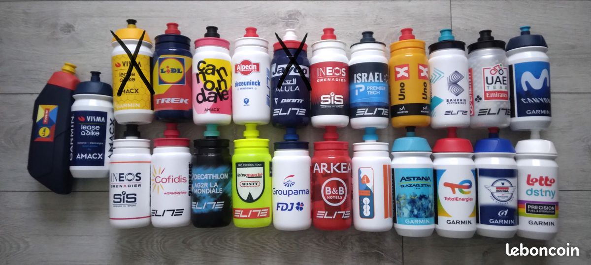 Lot 2 bidons NEUF cyclisme équipeCOFIDIS Tour de France