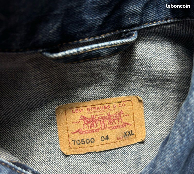 Veste en Jean Levis Vintage Taille XXL Femme 100% Coton bleu (image 6)