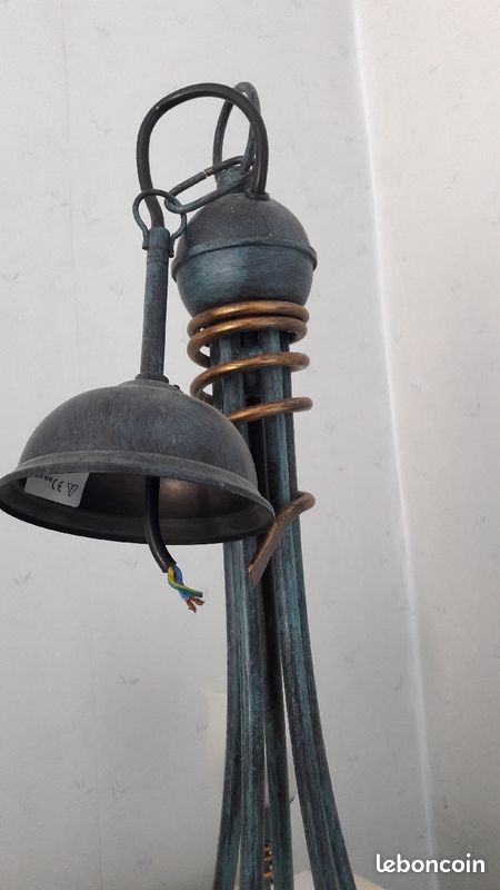 Lustre/suspension luminaire style vintage en métal (image 2)