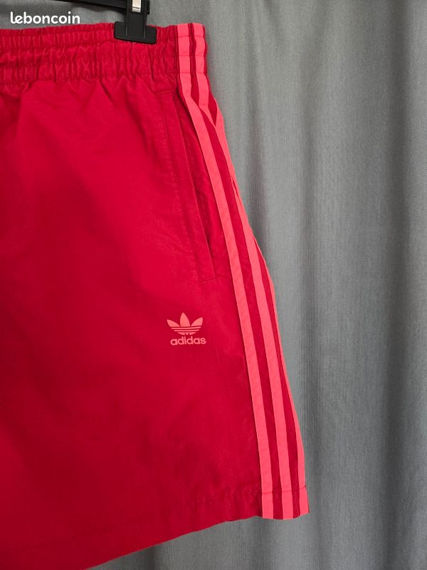 Short Vintage Années 90 Brooks – Nylon Rouge – Taille Environ L